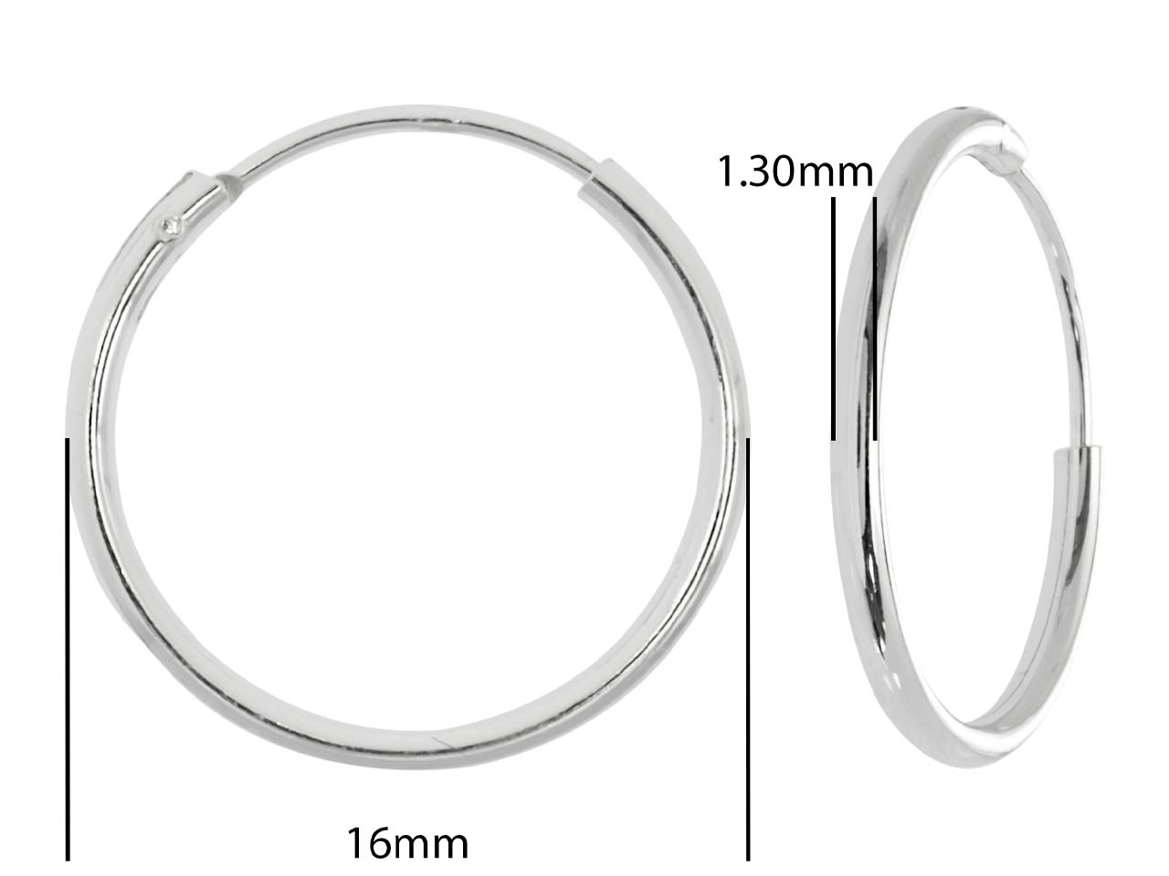 Sterling Silver Hinged Sleeper Hoops