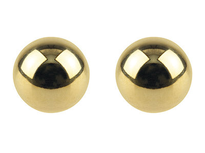 9ct Gold Ball Stud Earrings Lightweight