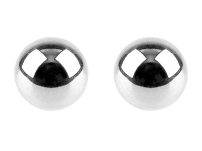 Sterling Silver 3mm Ball Stud Earrings Lightweight