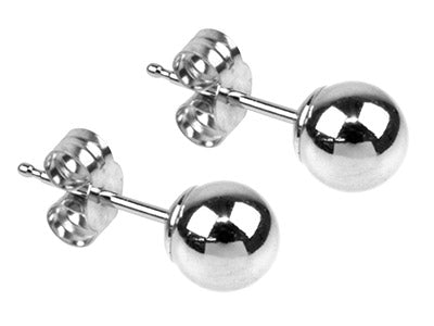 Sterling Silver 3mm Ball Stud Earrings Lightweight