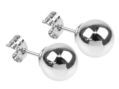 Sterling Silver 3mm Ball Stud Earrings Lightweight