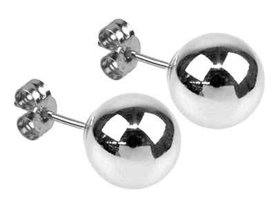 Sterling Silver 3mm Ball Stud Earrings Lightweight