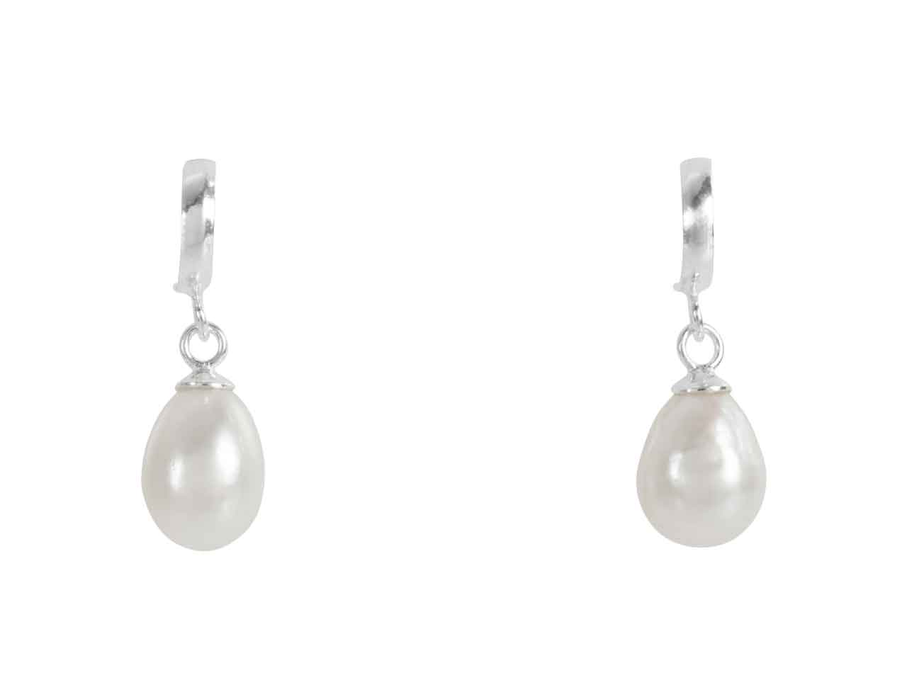Sterling Silver Fresh Water Cultured Pearls Drop Earrings