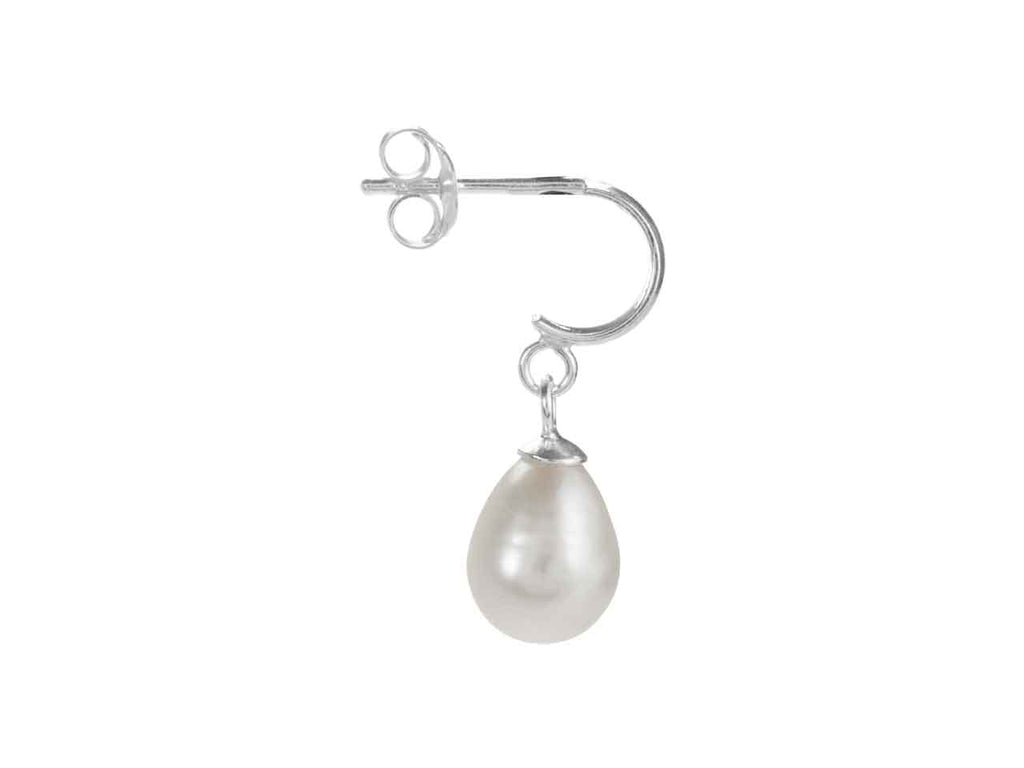 Sterling Silver Fresh Water Cultured Pearls Drop Earrings